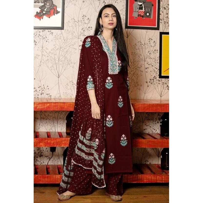 Women Bollywood Party Wear Salwar Kameez Designer Top Tunic Kurti Set Dress VF-20133