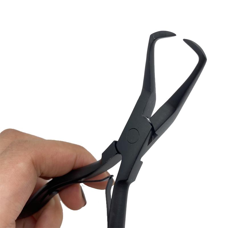 1 buc Clește Argintiu din Oțel Inoxidabil de 5,5 inch cu două cârlige Instrumente de Îndepărtare a Extensiilor de Păr cu Keratină