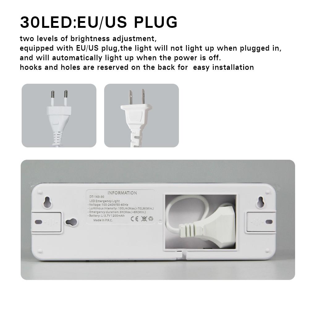 30 90 LED Emergency Light Handheld Firefighting Lamp Wall Mount Emergency Evacuation Light Night Hangable Camping Lantern