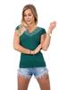 Green Lace Neckline Blouse