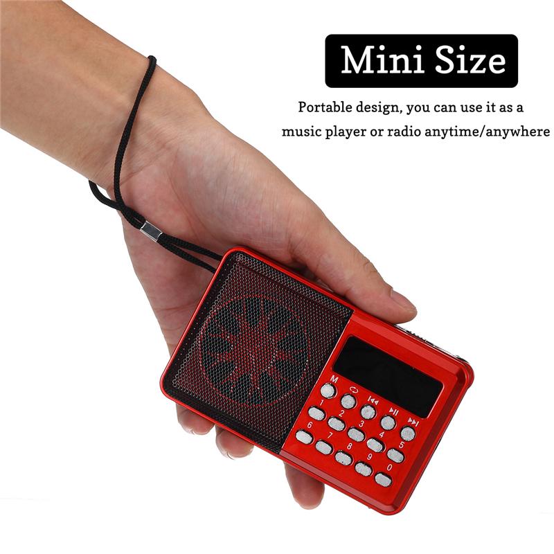 Buy DC 5V 3W 0.5A Portable Radio Handheld Digital FM USB TF MP3 Player