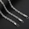 Gold-Plated Stainless Steel Twist Chain Pendant Necklace - Trendy Hip Hop Jewelry for Men