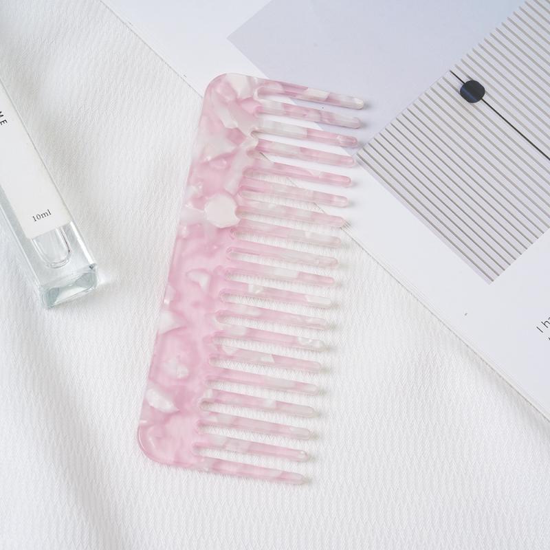 Wide Teeth Acetate Hair Combs Anti-Static Massage Hair Brush Hairdressing Colorful Hairdress Salon Styling Traveling Accessories