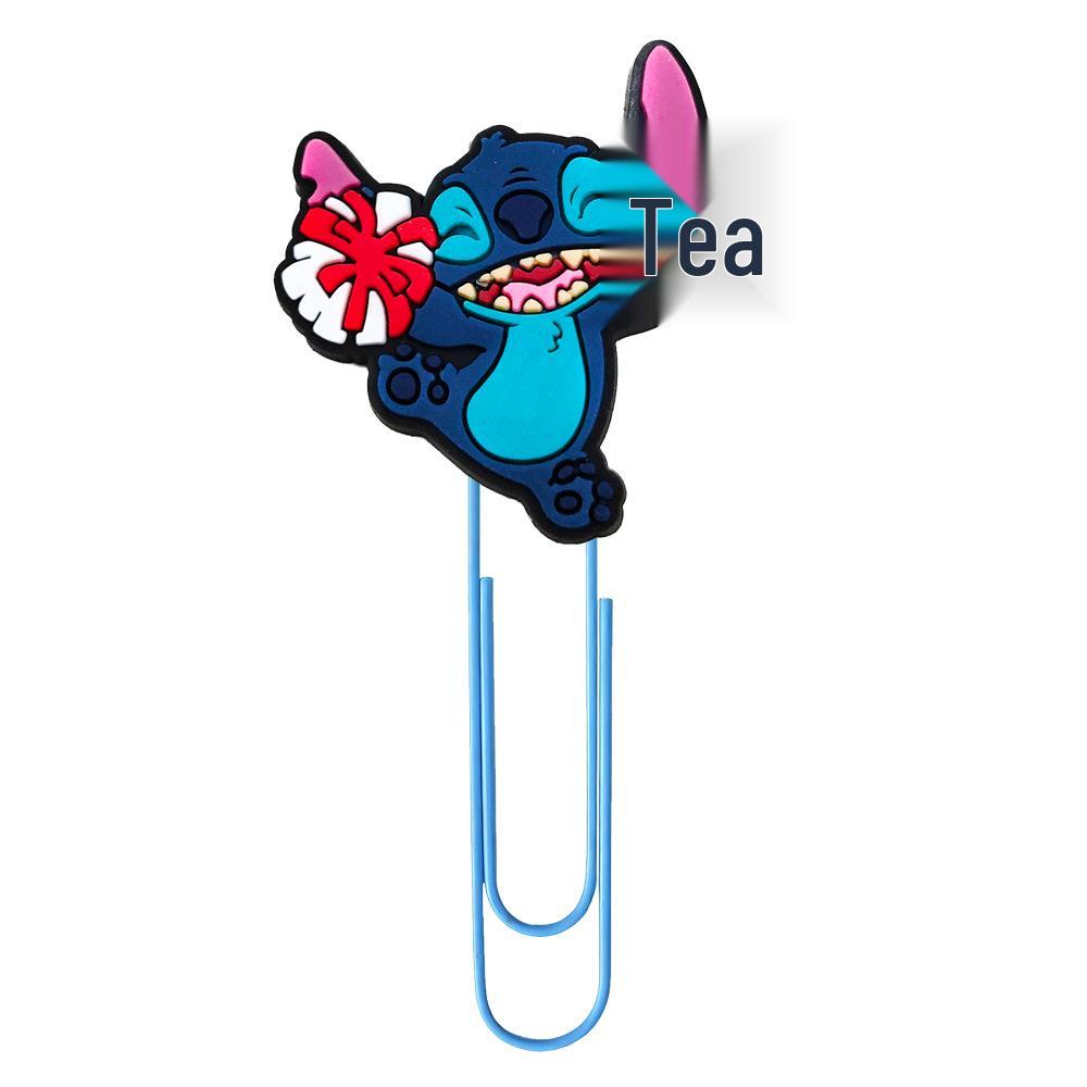 Stitch Large U-Shaped PVC Cartoon Bookmark Clips - Colorful Cute Office Supply
