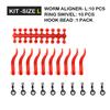 21pcs Carp Fishing Accessories Kit Worm Aligner Ring Swivel Hook Bead Size S L Small Fits Line Aligner Hook Sleeve For Carp Fishing Tackle