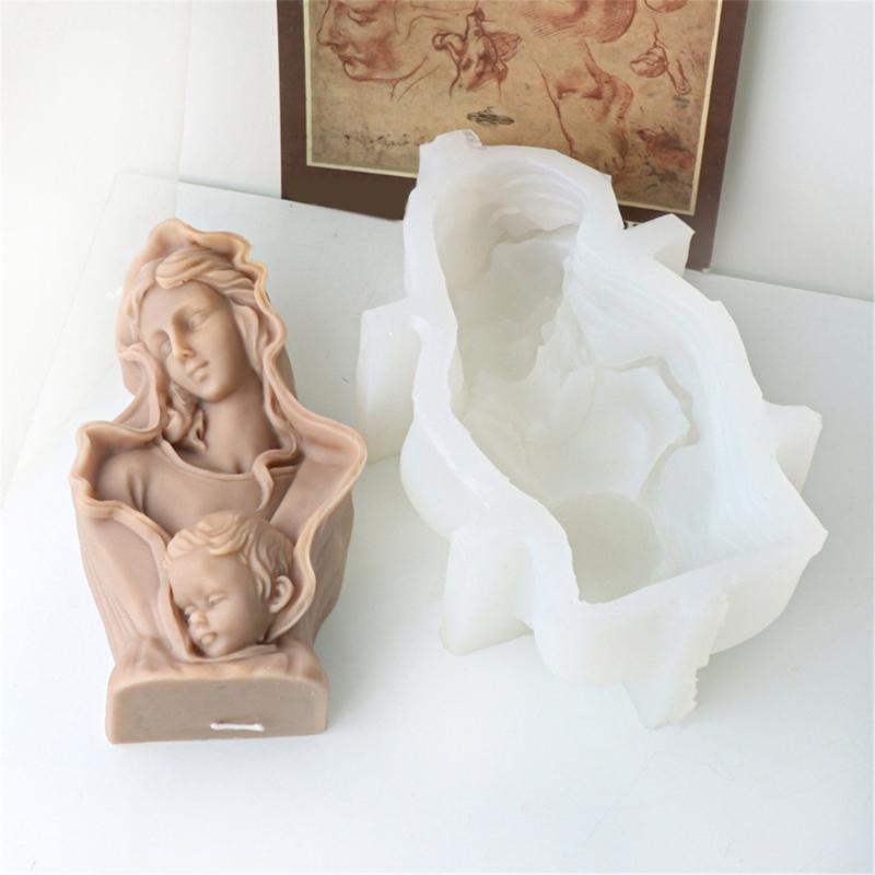 Resin Mold Silicone Texture with Prayer Pattern Candle Moulds for Table and Bedroom for Crafting Unique Table Decors