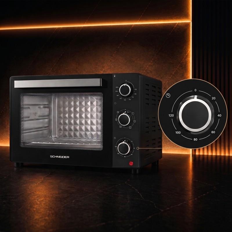 Schneider - Sceo2355mfb - Four électrique 55l - Chaleur Tournante - 1900w - Tournebroche