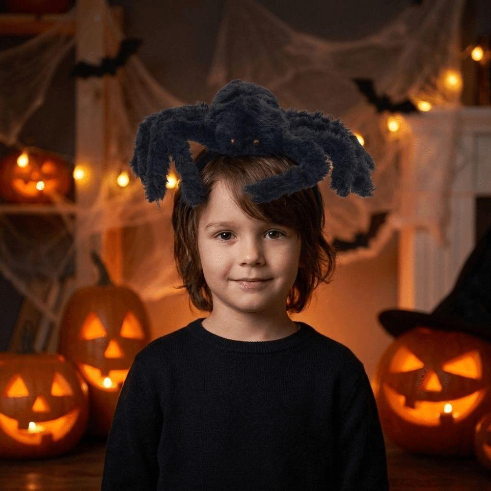 Realistic Plush Spider Headband 3D Design Giant Spider Hair Accessory  Halloween Party