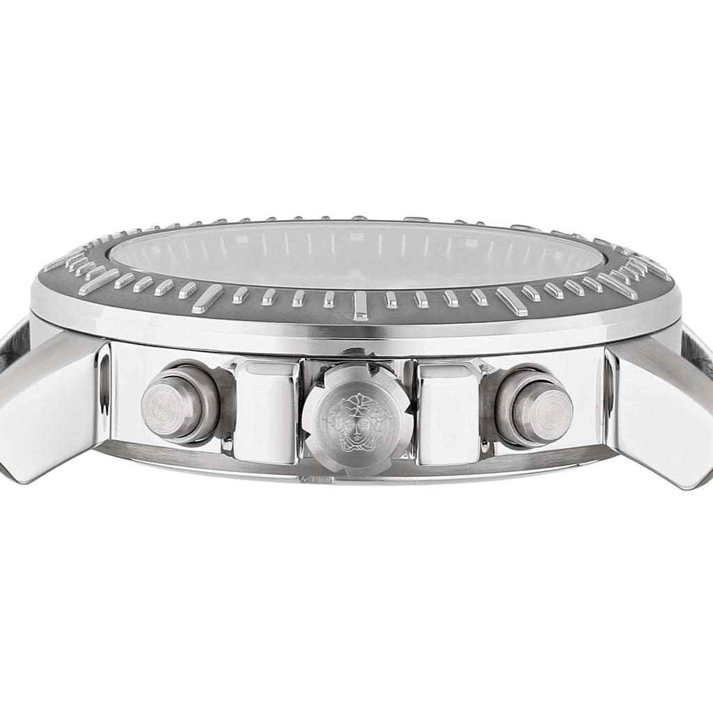 Pánské hodinky Versace, nový chronograf, černý ciferník, nerezová ocel, safírové sklo, quartz, 45 mm, švýcarské hodinky VE2E00121 [Položka]