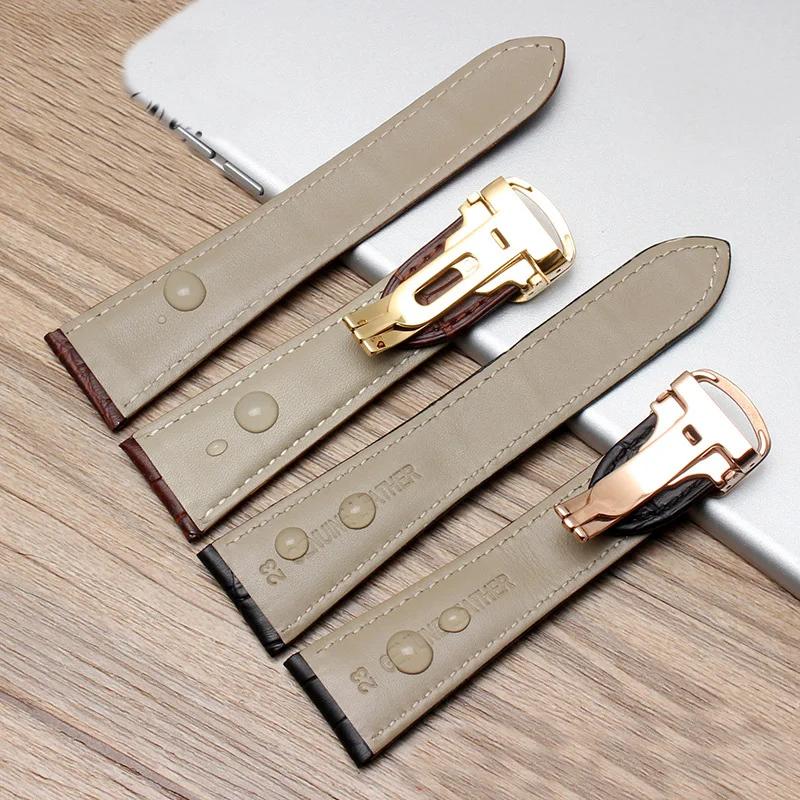 Watch Strap For cartier tank calibre series  Genuine Leather Mechanical Watch  men's and women's 20mm 22mm 23mm 25mm watch band