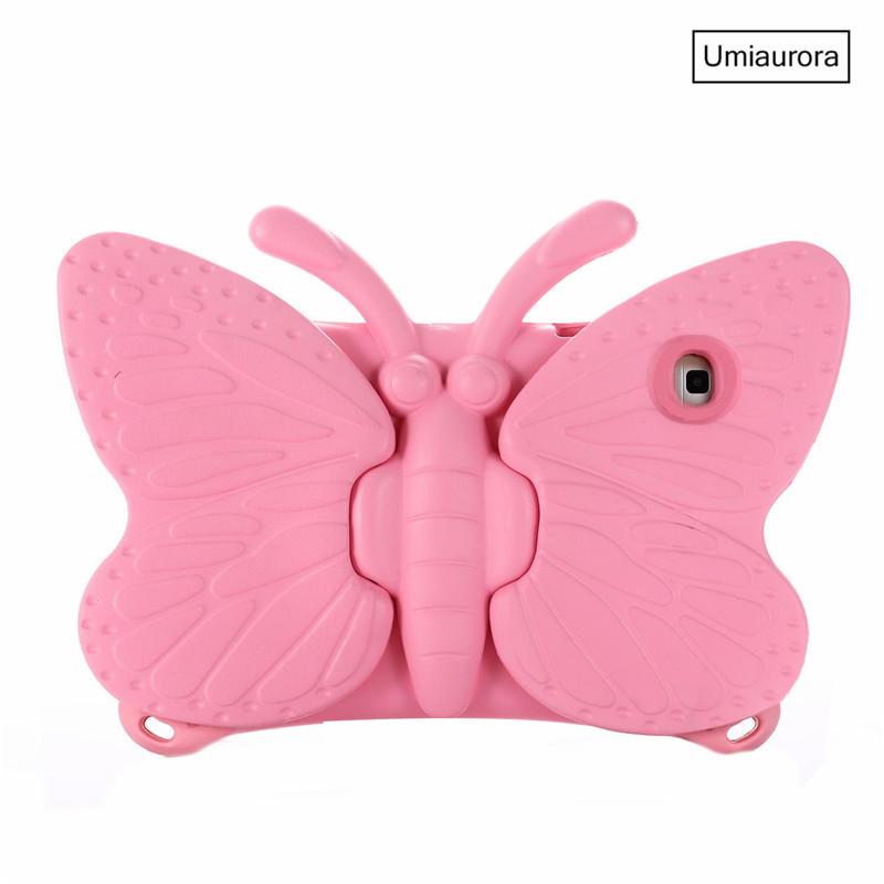 Custodia ammortizzante in EVA a forma di farfalla 3D per iPad 7a 8a 9a 10,2 pollici Mini 5 6 9,7 Air 2 3 4 10,9 Pro 11 Copertura per tablet per bambini