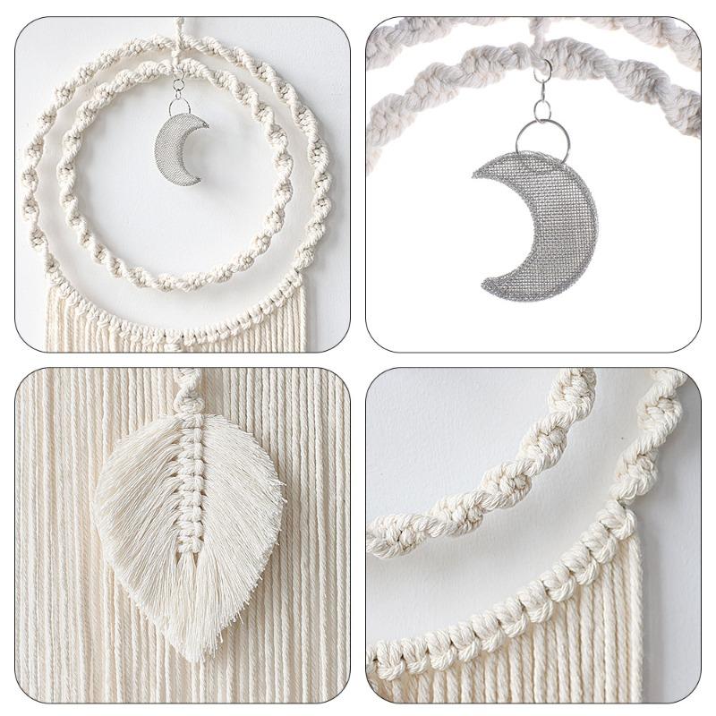 1pcs Nordic Style Hand-Woven Cotton Thread Wall Hanging Tapestry - Home Living Room & Bedroom Wall Decoration