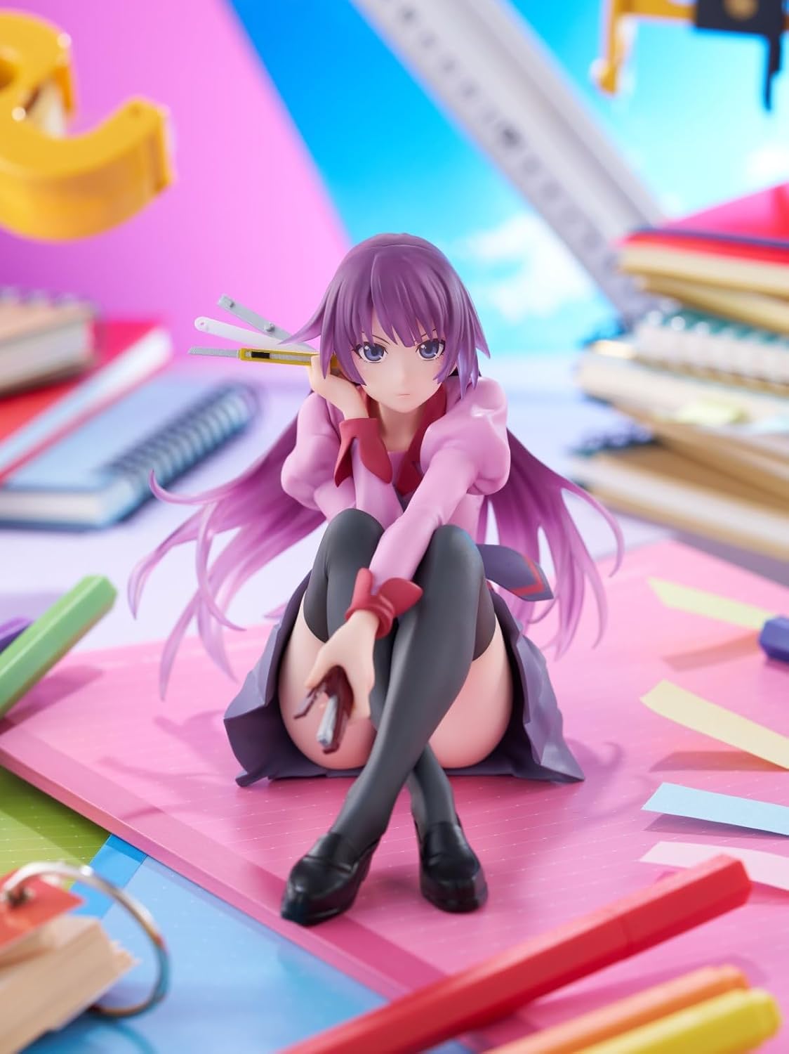 

Hitagi Senjougahara Figure Monogatari Series Desktop Cute Approx. 13cm [1 type] Official Goods