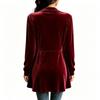 Women's Velvet Cardigan Long Sleeve Loose Fit Casual Open Front Sweater