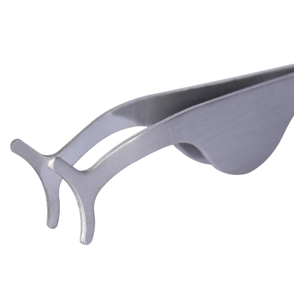 Stainless Steel False Eyelash Applicator Mascara EyeLash Eye Lash Fake Clip Steel Tweezer Tool