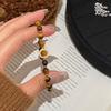 Elegant Zircon and Tiger Eye Beaded Bracelet: Malachite Fashion Jewelry for Women