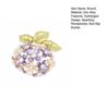 Broche para Mujer Brillo Alto Incrustación de Pedrería Diseño de Hortensia Brillante Pin de Solapa Suéteres Cuellos Sombreros Bolsos Abrigos Bufandas Insignia Accesorio de Atuendo