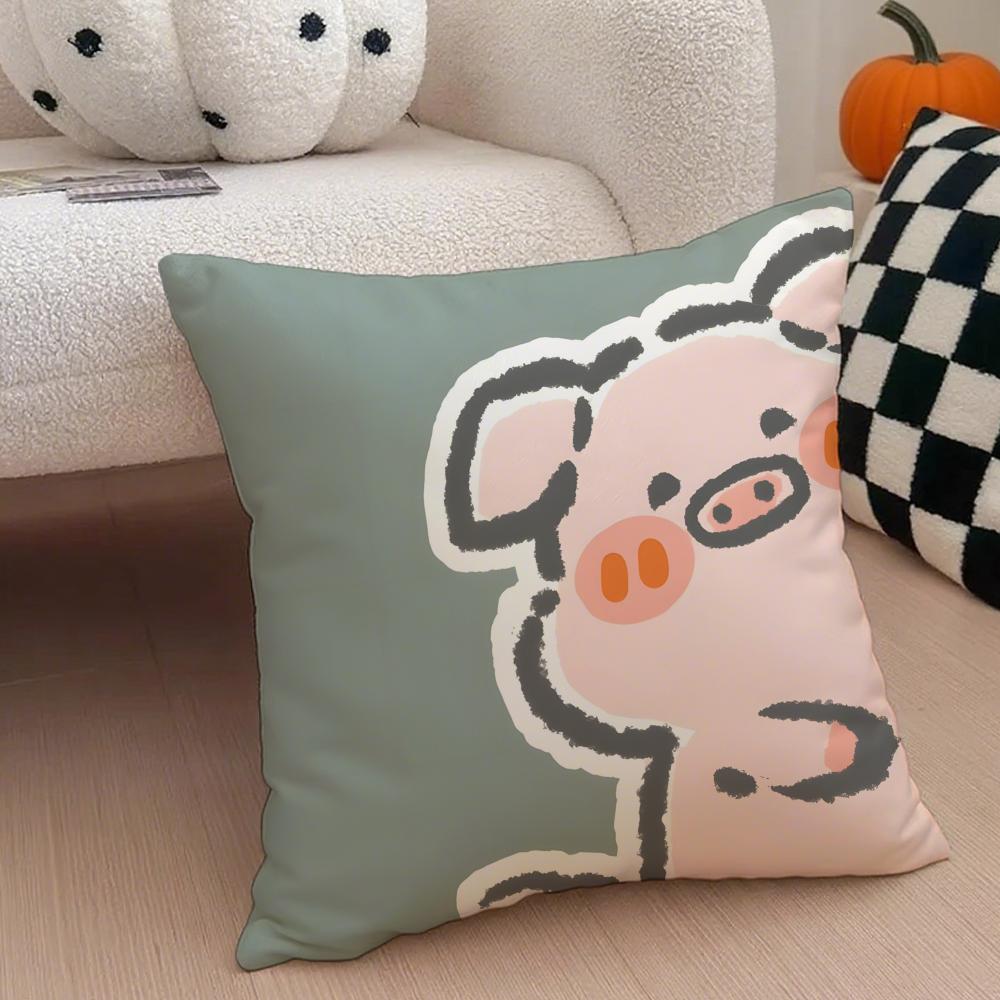 Cute Surprise Animals In The Twelve Zodiac Signs Cushion Cover Throw Pillow Cover Hidden Button Durable Polyester Chair Cushion