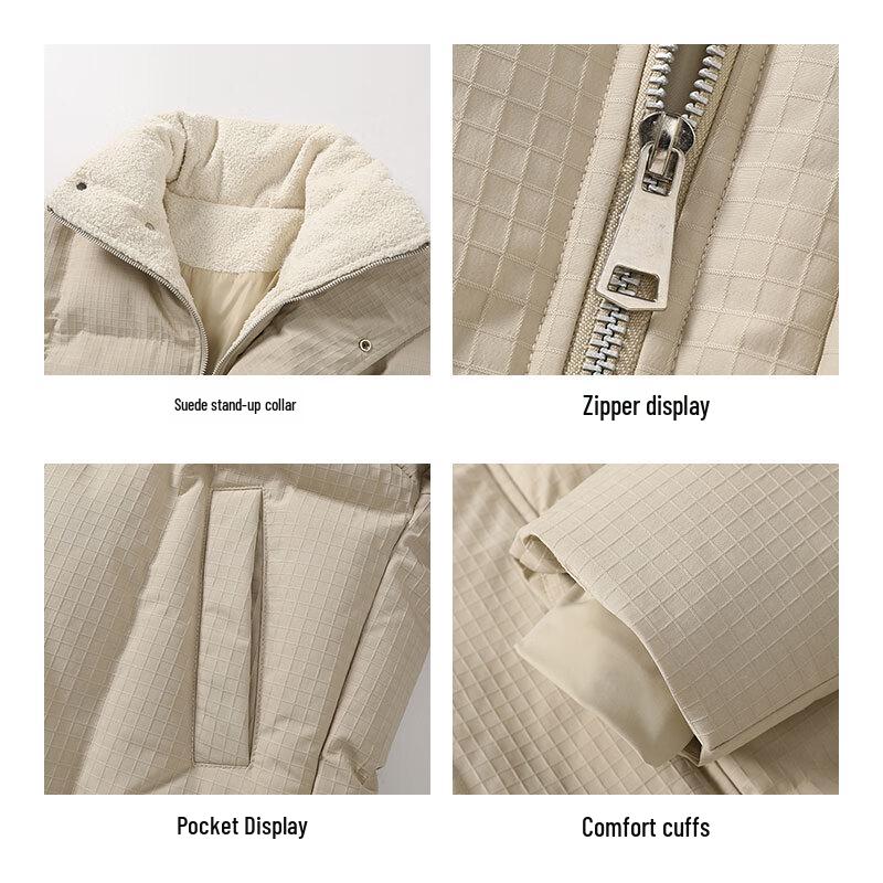 JEANSWEST Men's Warm Padded Winter Jacket