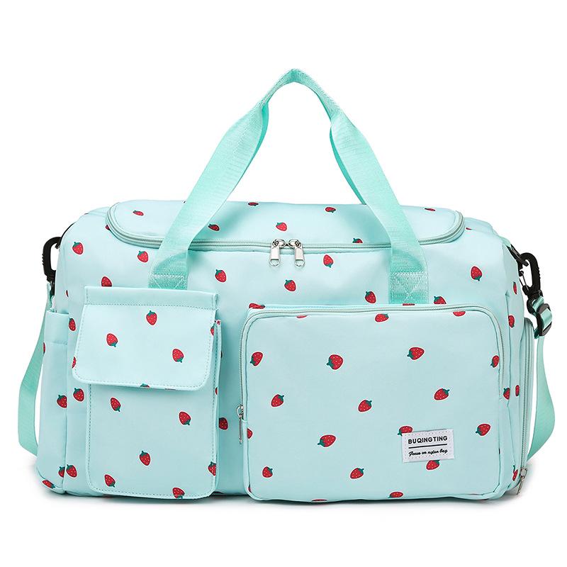 Strawberry Women's Yoga & Travel Bag - Wet/Dry Separation, Single Shoulder Handheld Storage