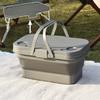 One Foldable Outdoor Picnic Basket, Portable, Lightweight, Durable, Multi-Functional, Large Capacity, with Built-in Table