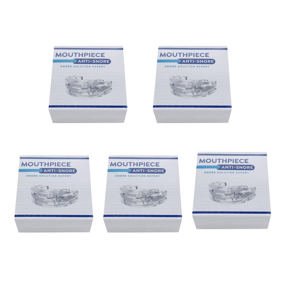 Langlebige und sichere 1/2/3/4/5 Stück Anti-Schnarch-Zahn-Bruxismus-Beißschiene Verbessert Schlaf Zähneknirschen Schlaf und Apnoe Schnarchgerät Stoppt Schnarchen