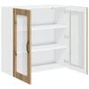 Wall Mounted Glass Cabinet LUCCA Artisan Oak 80 x 31 x 80 cm