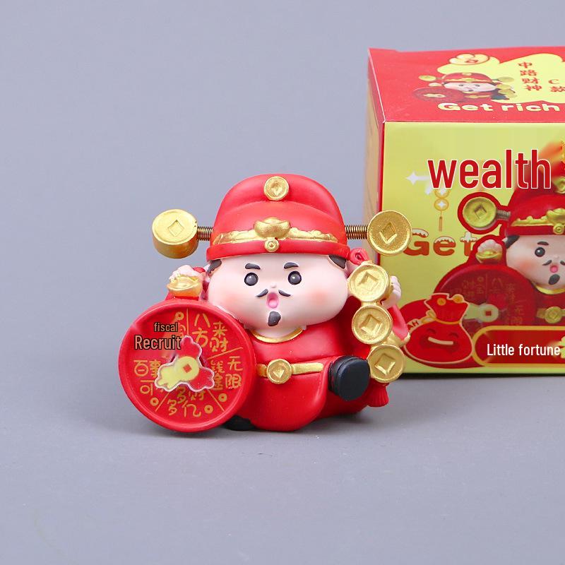 Zhong Kui Five Roads God of Wealth Ornament: Chinese Style Good Luck Gift for Home, Office, or Car Decoration.