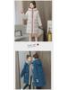 Women's Solid Color Korean Style Down Jacket - Medium To Long, Thickened, Loose Fit, Stand Collar, Cold-Proof, Large Size.