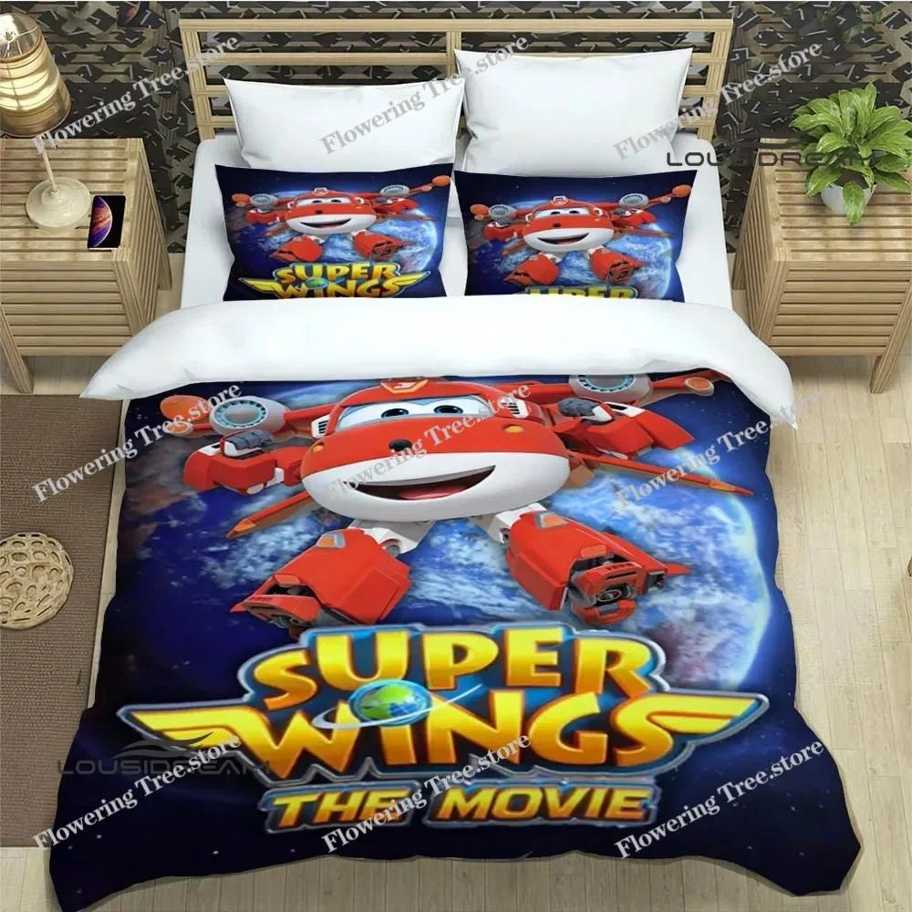 Cute Cartoon Super Wings Bedding Sets Exquisite Supplies Set Duvet Cover Bed Comforter Set Bedding Set Luxury Birthday Gift
