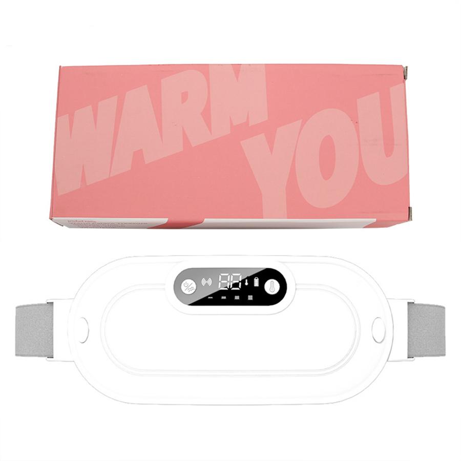 

1шт согревающий пояс для матки, теплая регулируемая температура, дворец, сокровище, согревающий пояс, защита талии, горячая компрессия, вибрационный пояс белый