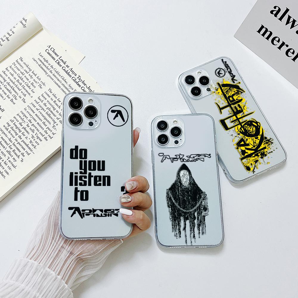 Aphex Twin Phone Case For iPhone 15 14 13 12 11 Mini Pro Max X XR XSMax 6S 6 7 8 Plus SE20 Transparent Cover