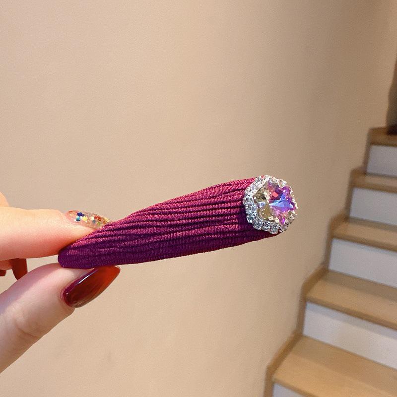 Korean High-End Rhinestone Hair Clip: Chic Bangs Pin for Women