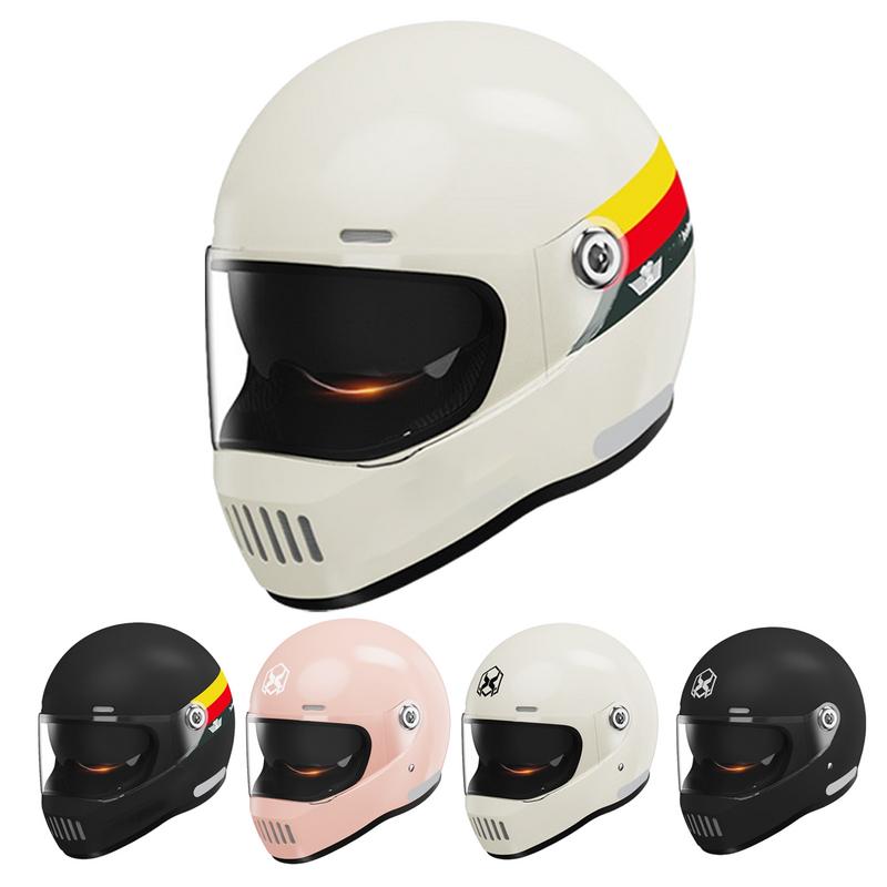 Full Face Motorcycle Helmets With Goggles Dual Goggles Lens Motorbike Helmets Sun Protection Safe Cap For  Riding Equipment
