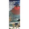 Yagisei Lucky Cat Series Printed Tenugui Hand Hokusai Parody Lucky Charm Made In Japan (Japanese Towel) "Red Fuji"