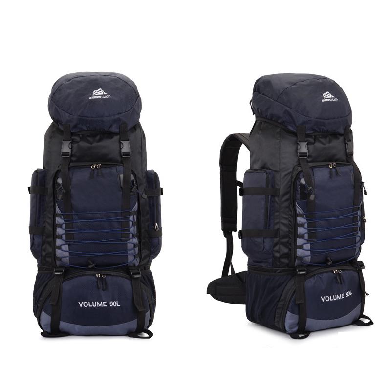 90L 80L Reisetasche Camping Rucksack Wandern Armee Klettern Taschen Bergsteigen Große Kapazität Sport Tasche Outdoor Militär XA857WA