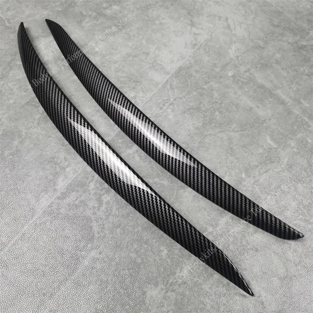 For BMW E92 E93 2Pcs ABS Gloss Headlight Evil Eyebrows Eyelids 3 Series 325i 330i 330d 335i 335d Pre-LCI 3D Stickers Tuning