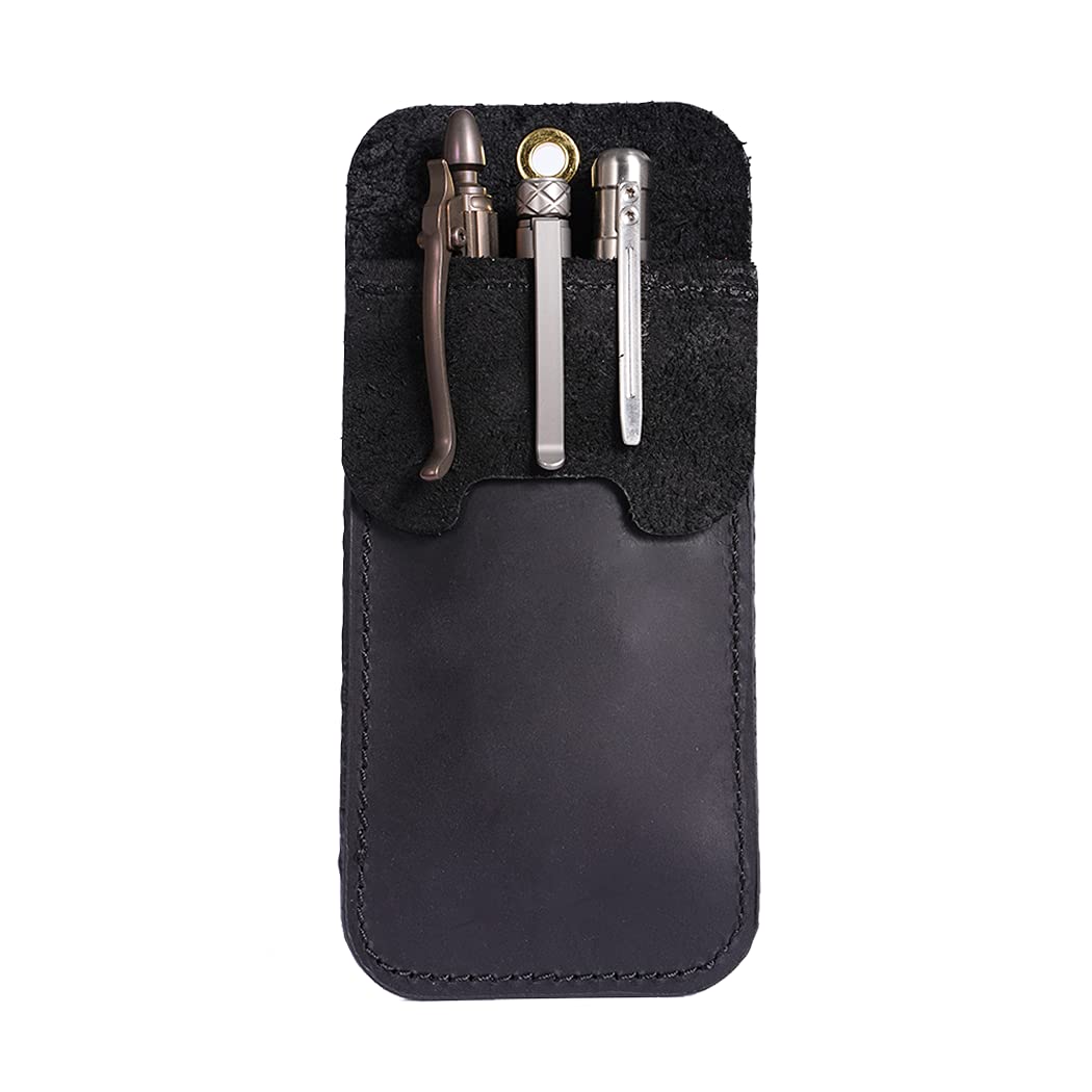 

VIPERADE PJ22 Карманный двойной карман-протектор для инструментов и кожаный держатель для ручек, протектор кармана для ручек для лаборатории и протектор рукавов, мужской чёрный