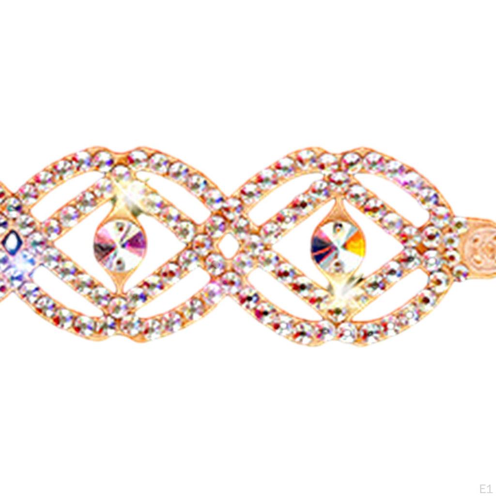 Belly Dance Bracelet Rhinestone Wide Bangle Jewelry for Parties Stage Performance