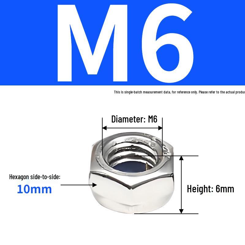 Nylon Hex Lock Nuts and Anti-Slip Stainless Screws (M6/M8/M10)