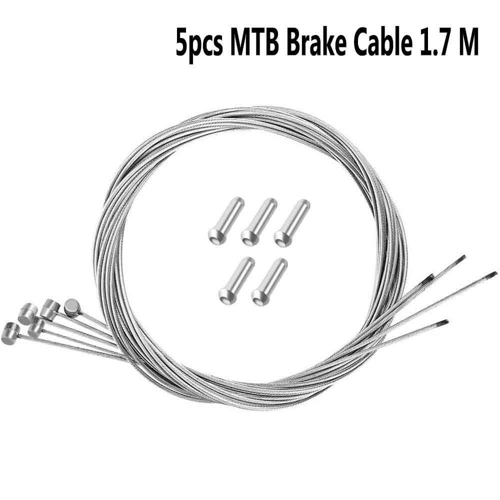 5PCS Bicycle Brakes Line Road Mountain Bike Brake Cable Universal Bicycle Shift Cable Durable Road MTB Brake Shift Wire 5pcs MTB Brake Cable
