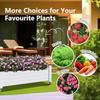 Raised Garden Bed with Wheels Outdoor Resin Weatherproof Planter Box with Drain Hole and Water Level Detector for Planting Plan