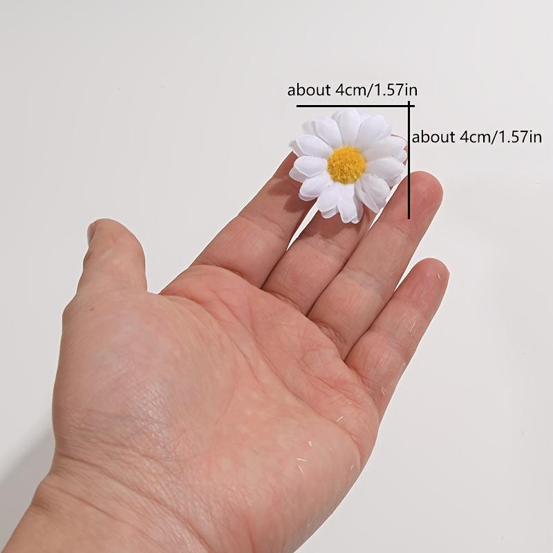 100 шт. Искусственные головки цветов ромашки, Белые маленькие искусственные головки хризантем, Декор для праздника, свадьбы, двора, Искусственный цветок