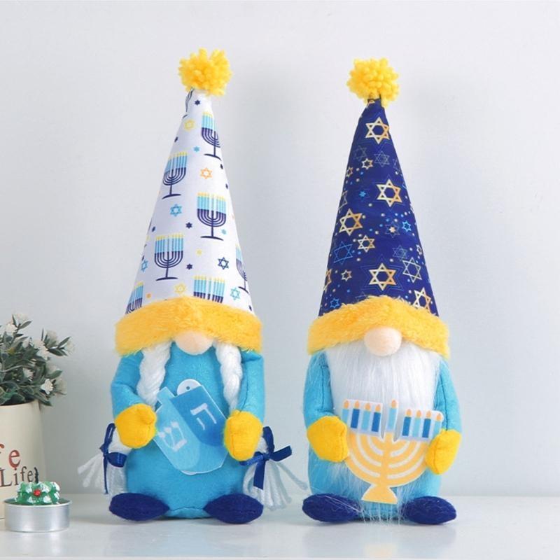 Hanukkah Gnomes Holding Chanukah Swedish Tomtes Hanukkah Decor