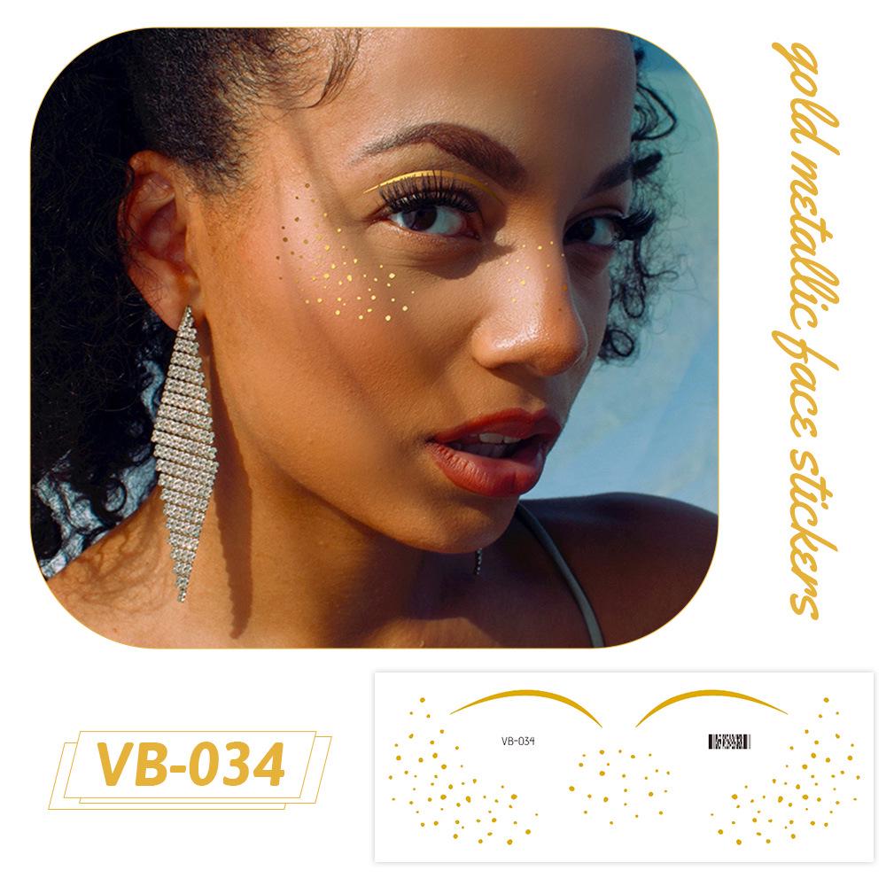 Ruikalong Gold Stamping Face Stickers: Freckle Style, Waterproof, Sweatproof, Eco-friendly