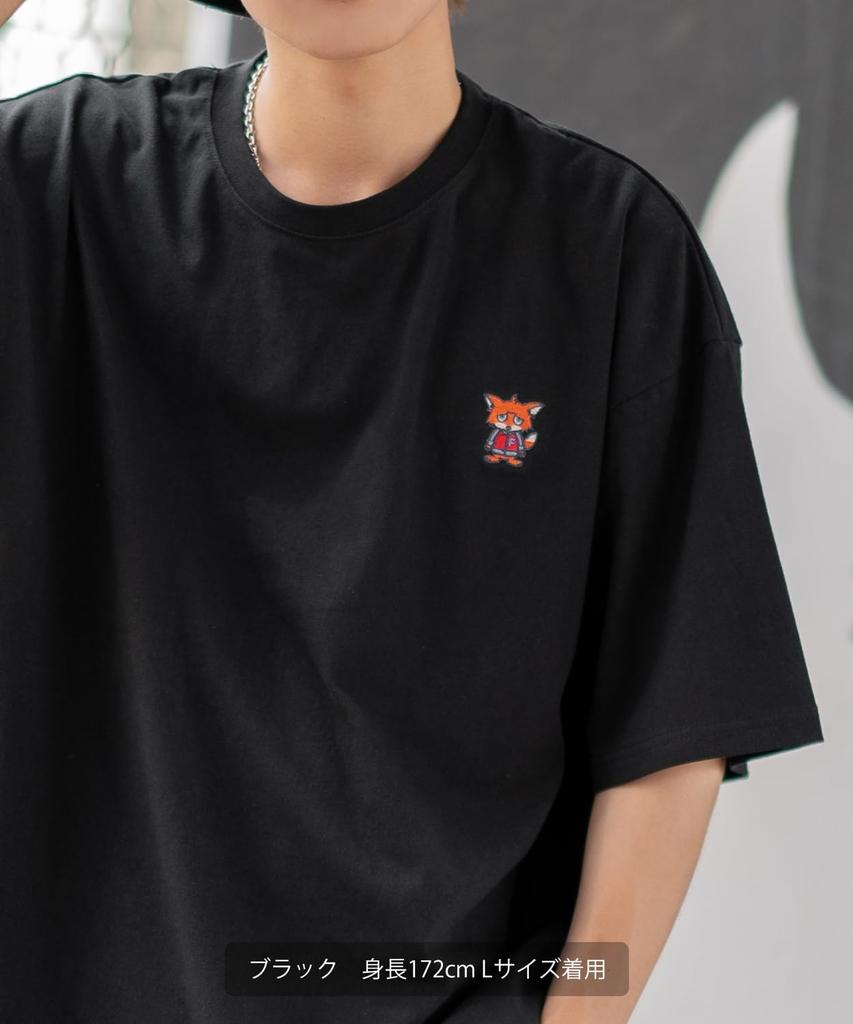 IMPROMES Casual SIDEWAYSTANCE Embroidered Downer Fox Short Sleeve T-Shirt, Men's, Ash