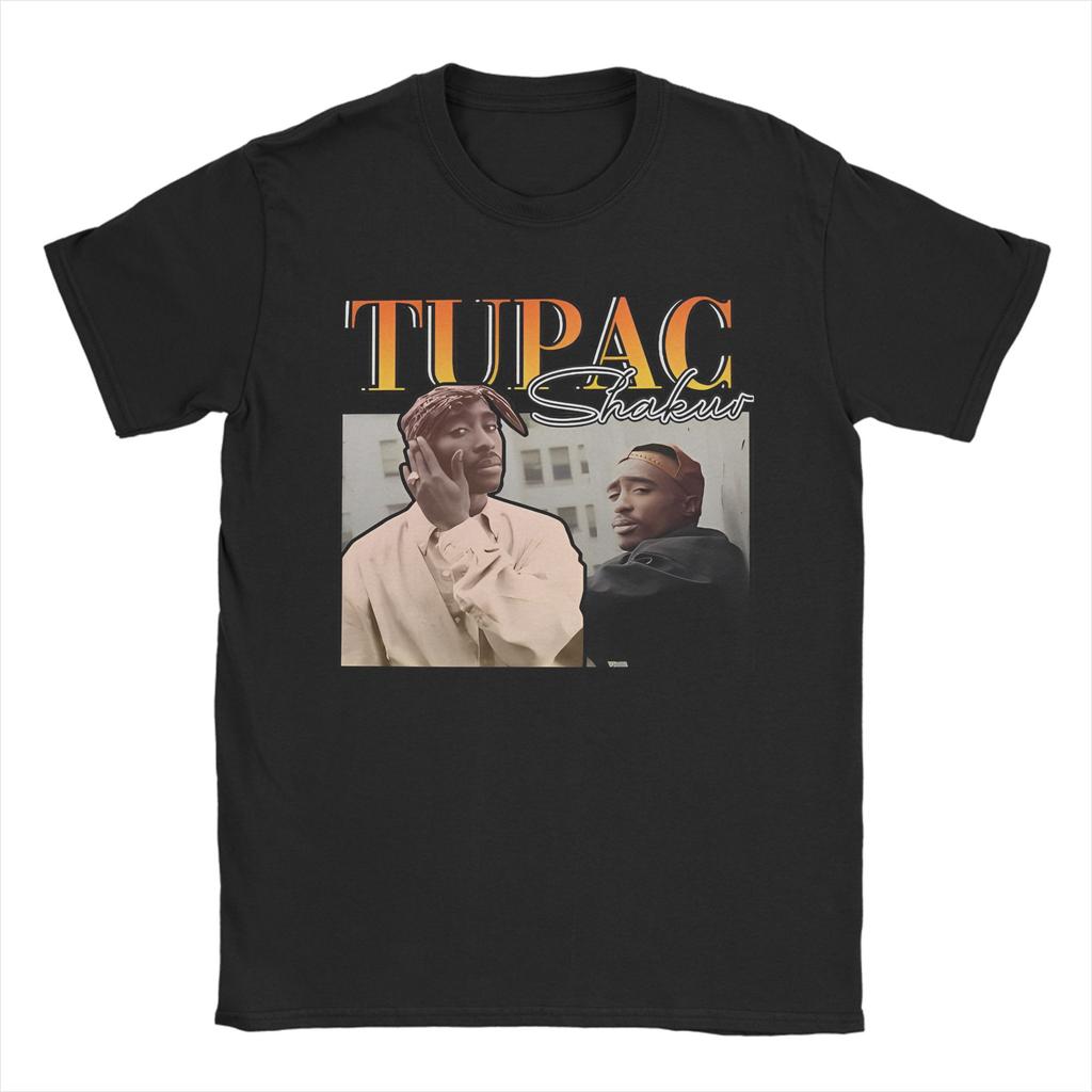 Tu-pac 2pac Rapper Thug Life Hiphop T Shirt Men Cotton Tops Shirts Printed Tupac Crewneck Short Sleeve