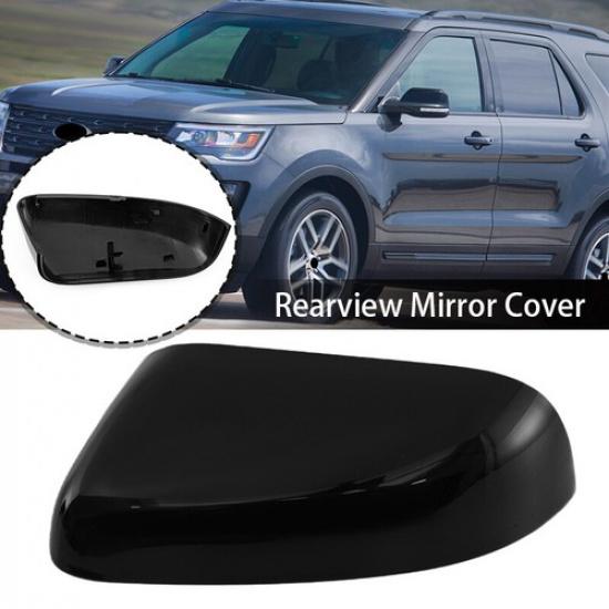 Left Driver Side Mirror Cover Gloss Black For Ford Explorer 2016 2017 2018 2019