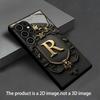 Goldene Glücksbuchstaben Exquisite Luxus High-End Handyhülle Glas-Handyhülle für Samsung Galaxy S26 S25 S24 S23 S22 S21 FE, Ultra, Plus