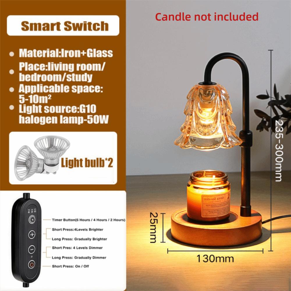 Adjustable Candle Warmer Lamp with Timer and Dimmer Home Decor Electric Wax Warmer Anti-Glare Wax Melt Warmer Scented Candles